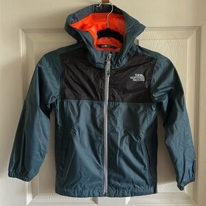 North Face Kids‎ Blue Black Zip Front Windbreaker Lightweight Jacket Size XS